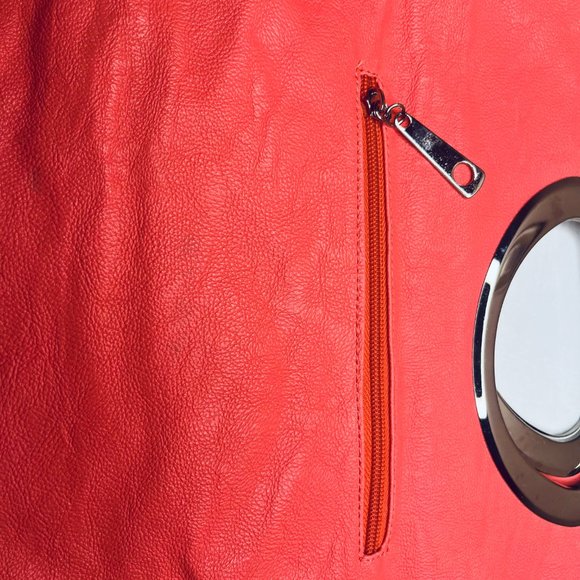 Pink Leather Modern Crossbody bag with Rose - Picture 6 of 14